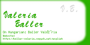 valeria baller business card